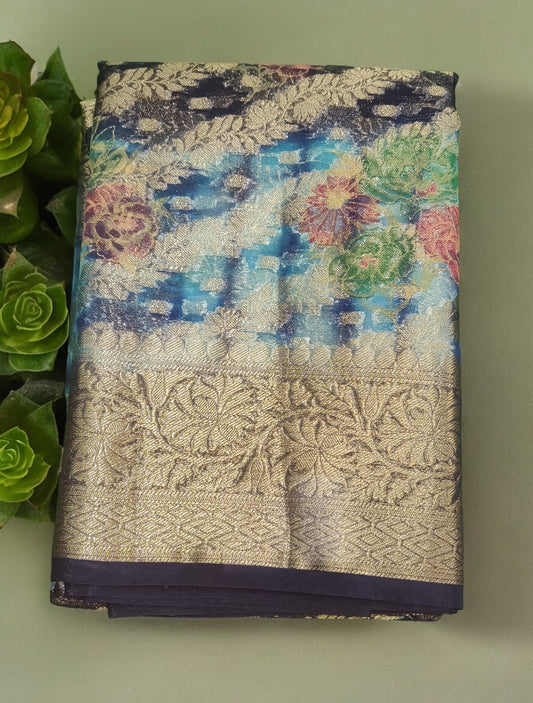 Banaras Shibori Organza Saree