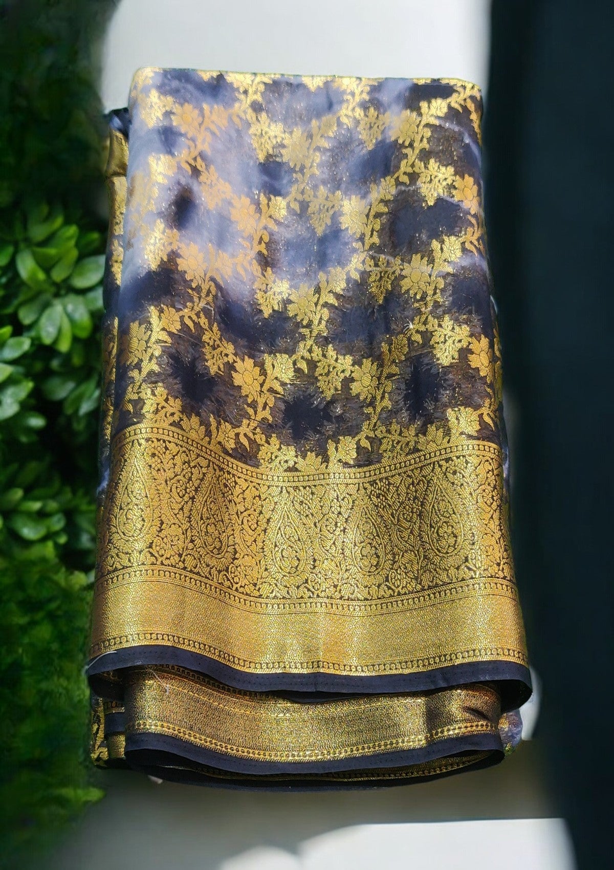 Banaras Organza Shibori print Sarees