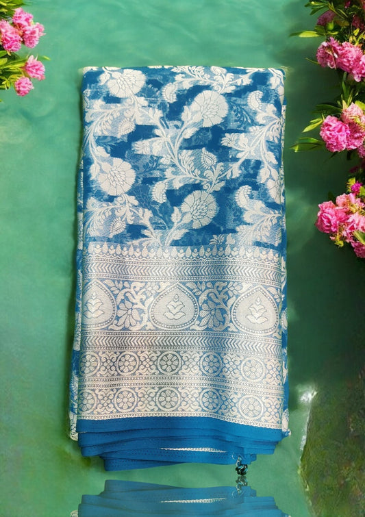 Banaras Georgette Saree